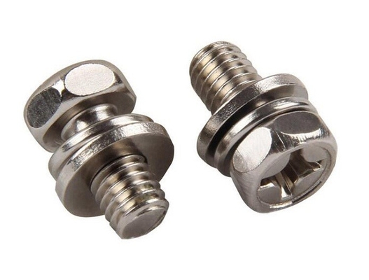 Mua ASME tiêu chuẩn Cross Recessed Socket Hex Head Bolts với Spring Washer và Plain Washer Assembly online manufacture