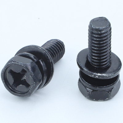 Mua Thép carbon Đen kẽm mạ hex đầu cuộn với nhấp xích Cross Socket Spring Washer và bộ máy rửa phẳng online manufacture