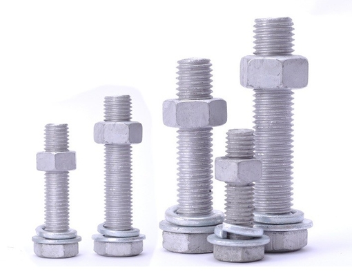 Mua Bốt đầu hex galvanized nóng với máy rửa đơn giản, máy rửa mùa xuân và hạt hex được sử dụng cho quang điện, gió, điện online manufacture