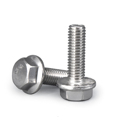 Mét bằng thép không gỉ Hex Cap răng cưa Bu lông có đai ốc