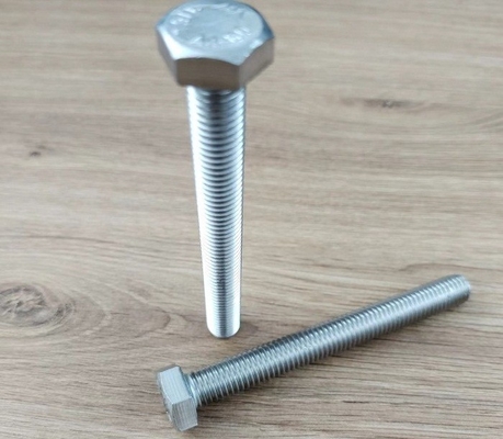 Thép không gỉ 18-8 Chủ đề thô đầy đủ Bu lông đầu lục giác với đầu sáu mặt