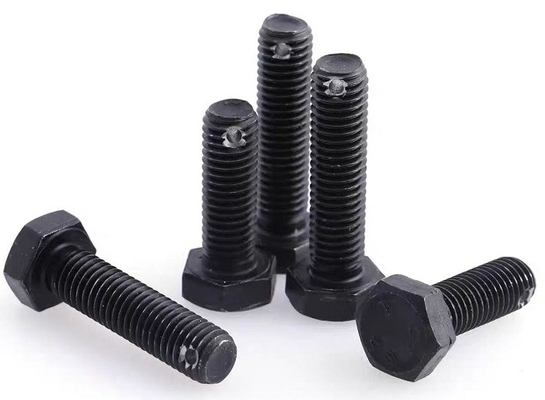Đen Hex đầu Bolts với một lỗ trên cuối của Shank lớp 8.8 &.10.9 Thép carbon