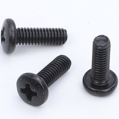 M3, M5, M6, M8 Đen Cross Recessed Pan Head Screw Blunt Point Type cho lắp đặt tấm pin mặt trời