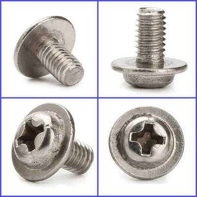 Kích thước M3-M8 Vòng vít PWM thép không gỉ DIN967 Vòng vít đầu quạt chéo với cổ áo - Nhóm sản phẩm A