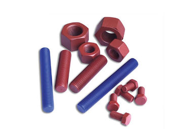 PTFE đầy màu sắc tráng hai đầu bu lông kết thúc đầy đủ Tiêu chuẩn / Không tiêu chuẩn
