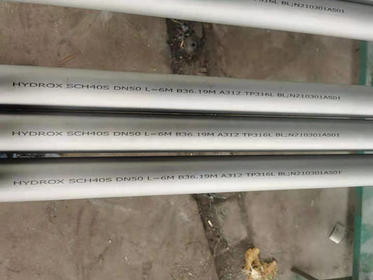 TP316L Ống thép không gỉ liền mạch ASTM A312 với nắp cuối