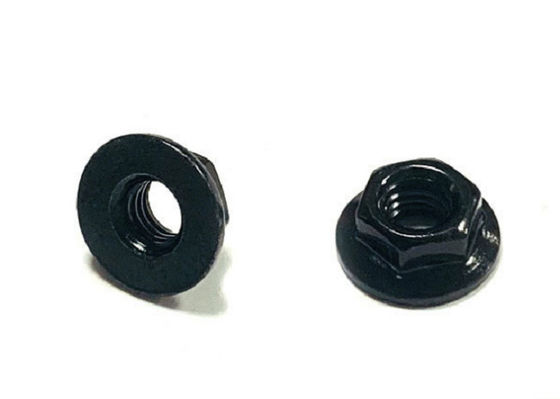 M20 DIN6923 Thép carbon Hex bích Đai ốc mạ kẽm đen